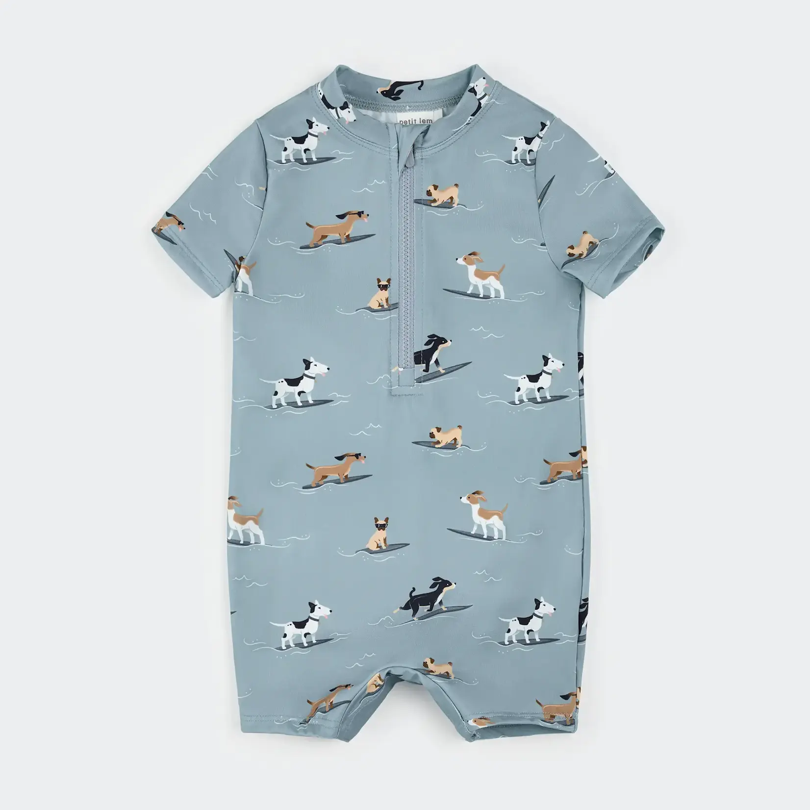 Petit Lem Petit Lem -  Surfing Pups Swim Romper