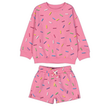 Silver Jeans Silver Jeans - Confetti Sweatshirt & Short Set