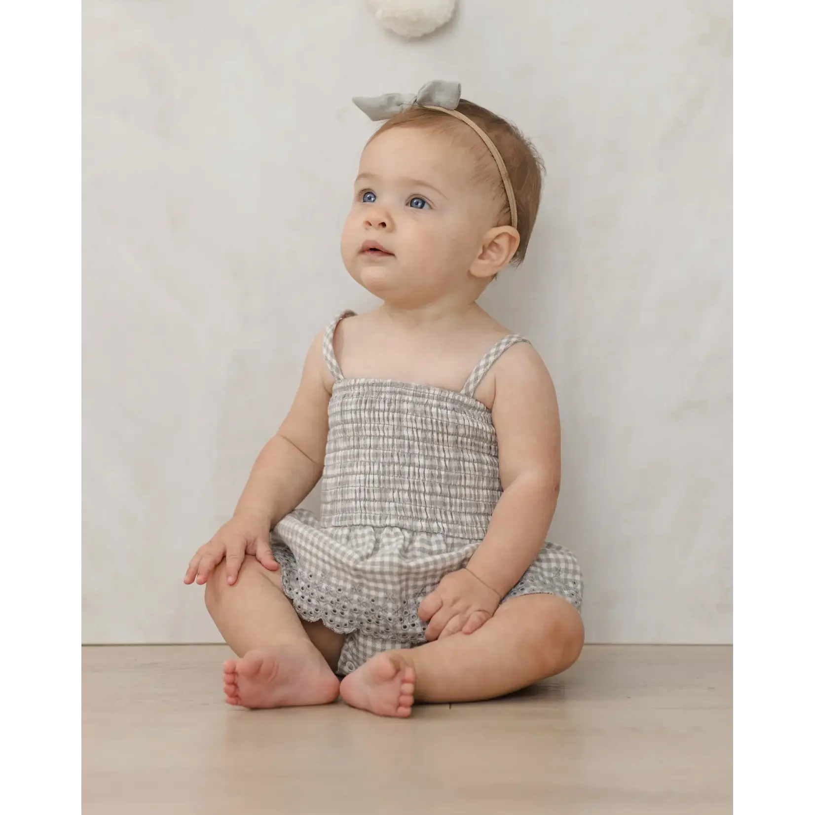 Quincy Mae Quincy Mae - Smocked Skirted Romper