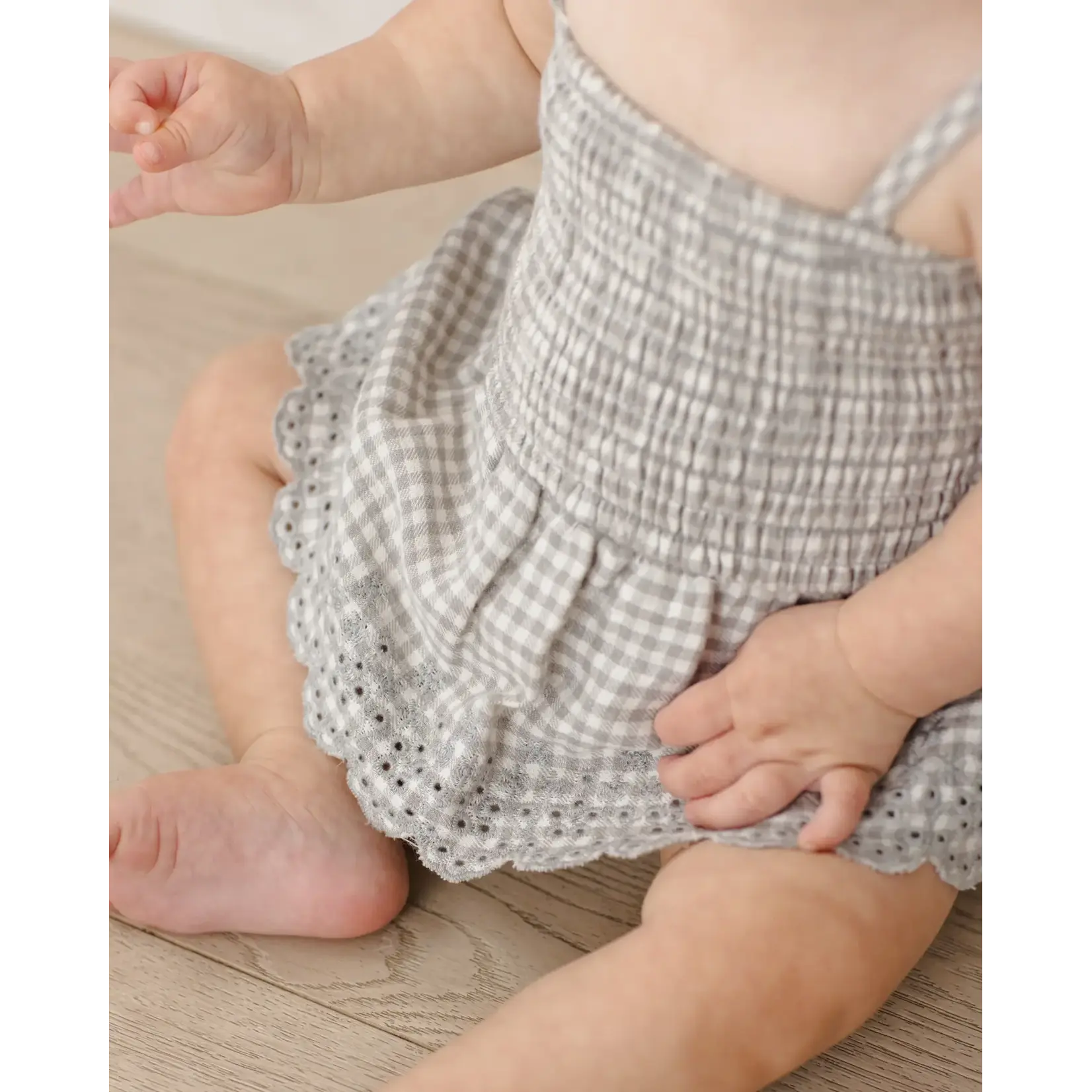 Quincy Mae Quincy Mae - Smocked Skirted Romper