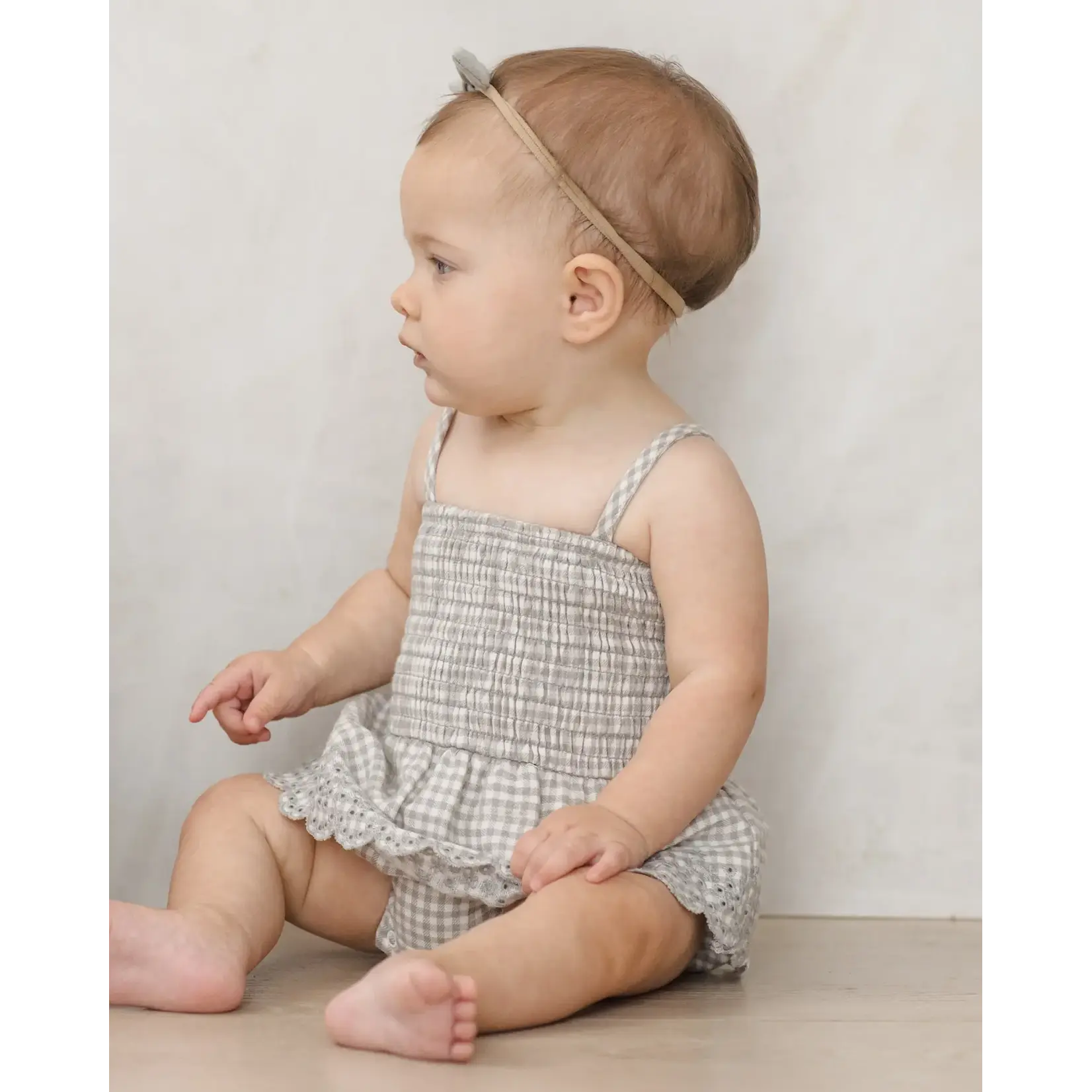 Quincy Mae Quincy Mae - Smocked Skirted Romper