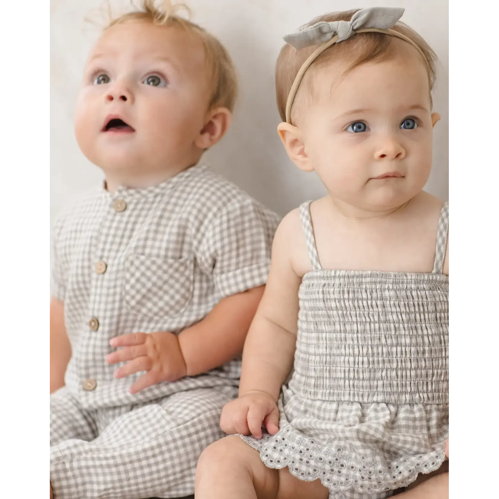 Quincy Mae Quincy Mae - Smocked Skirted Romper