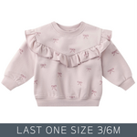 Quincy Mae Quincy Mae - Ruffle Fleece Sweatshirt