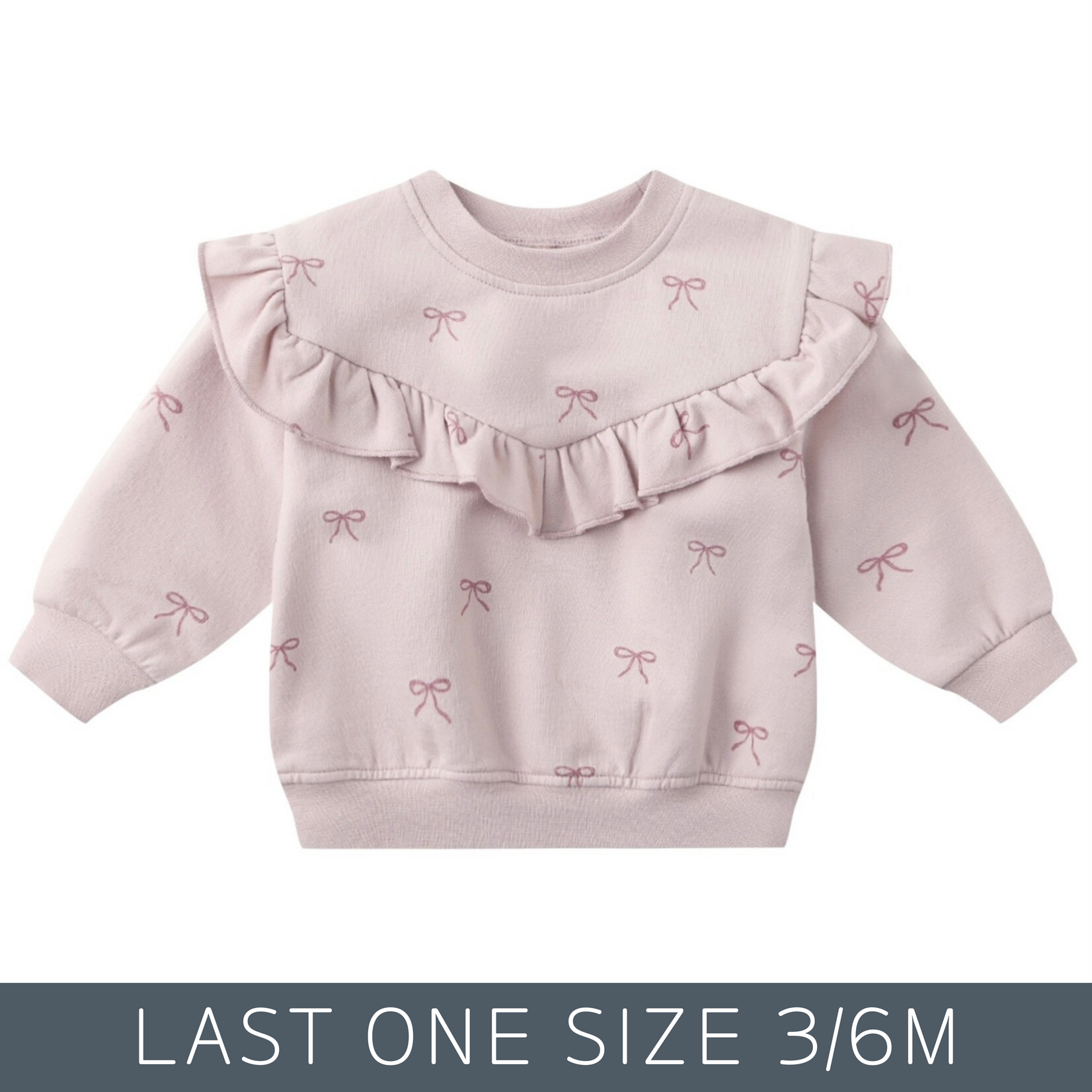 Quincy Mae Quincy Mae - Ruffle Fleece Sweatshirt