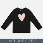 Deux Par Deux Deux Par Deux - L/S Organic Heart T-Shirt