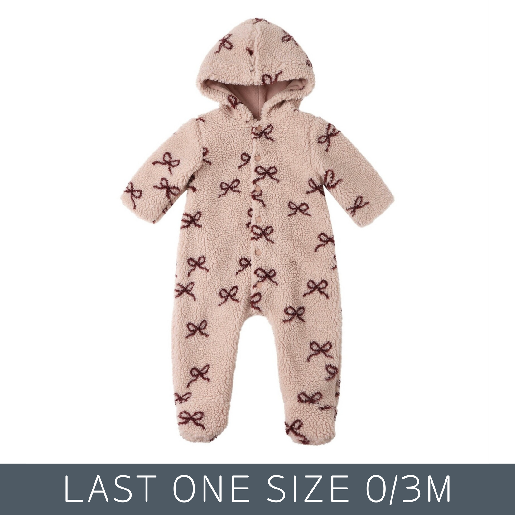 Rylee + Cru Rylee + Cru - Fleece Bows Jumpsuit