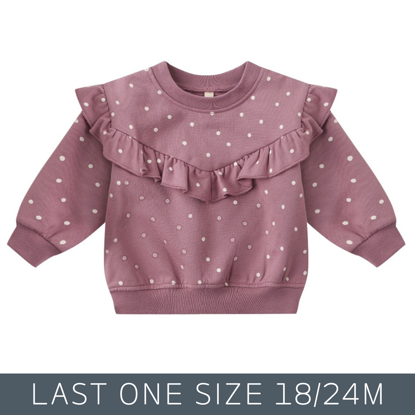 Quincy Mae Quincy Mae - Ruffle Fleece Sweatshirt