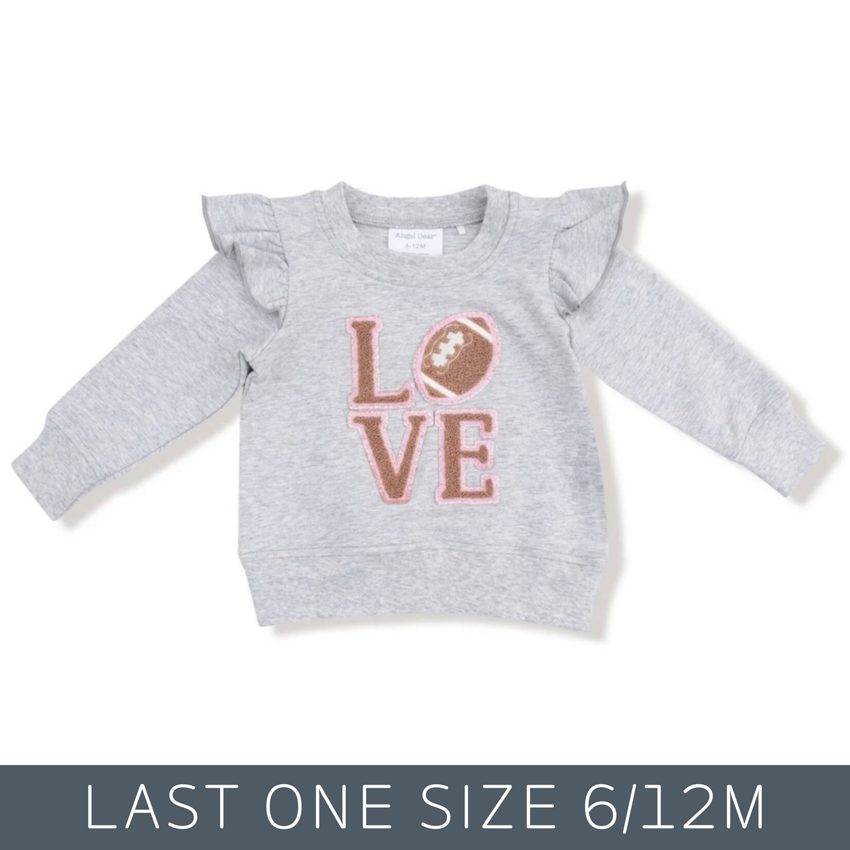 Angel Dear Angel Dear - French Terry Sport Ruffle Varisity Sweatshirt