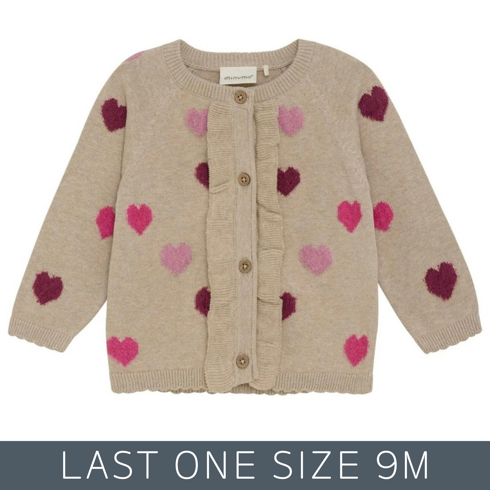 MinyMo Minymo - Heart Knit Cardigan