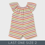 Mayoral Mayoral - Striped Crochet Romper