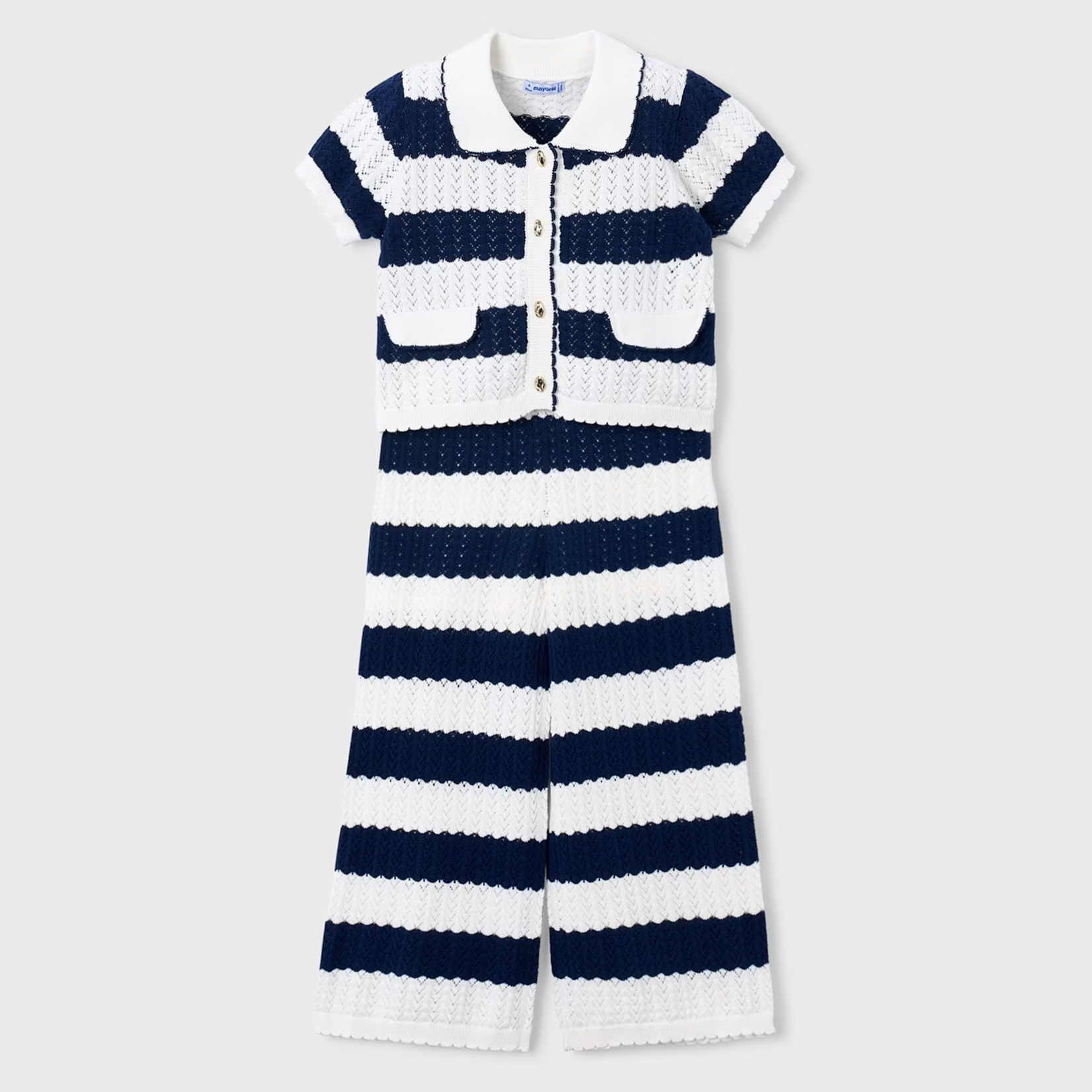 Mayoral Mayoral -Striped Crochet Set(3595)