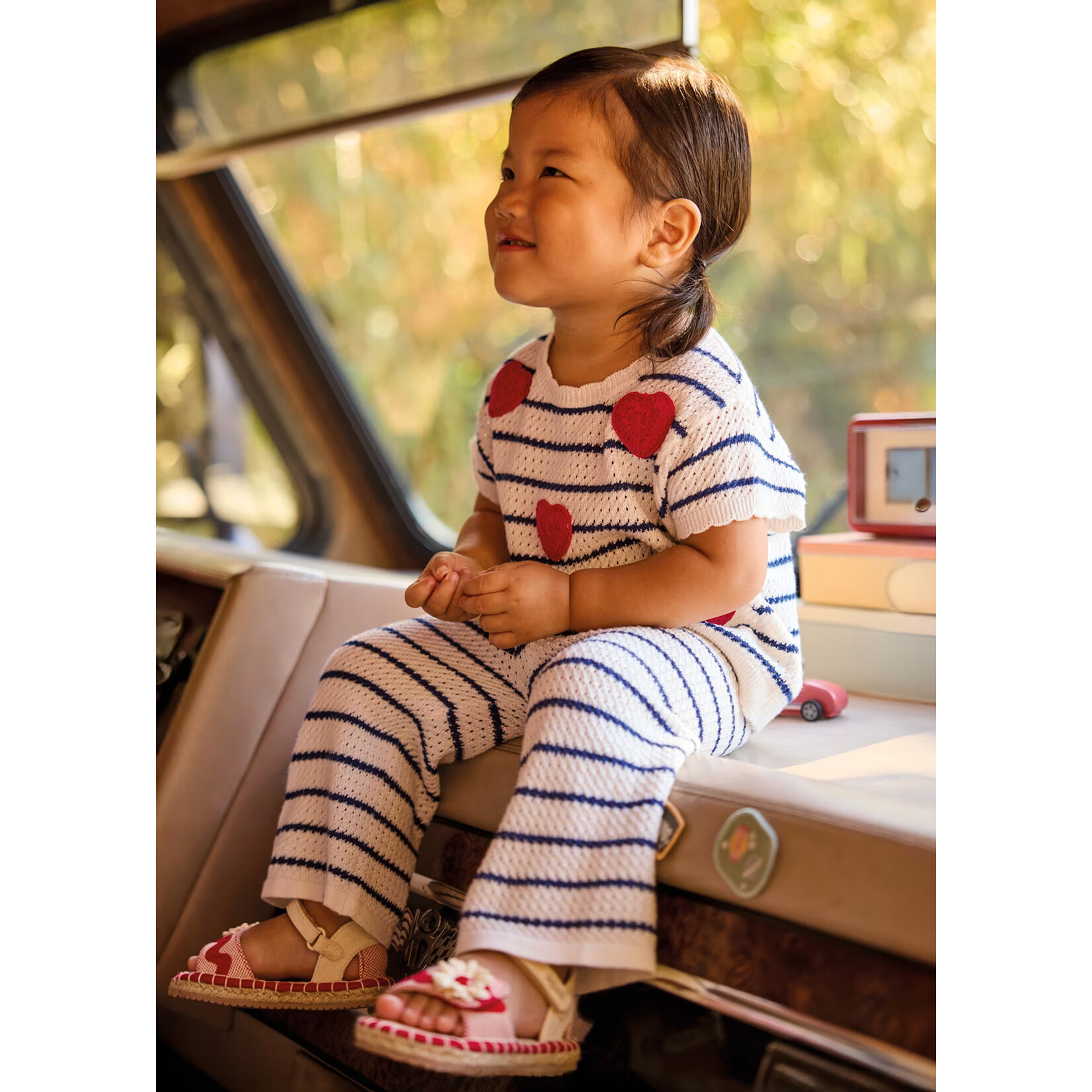 Mayoral Mayoral - Knit Heart Top + Pant Set (1516)