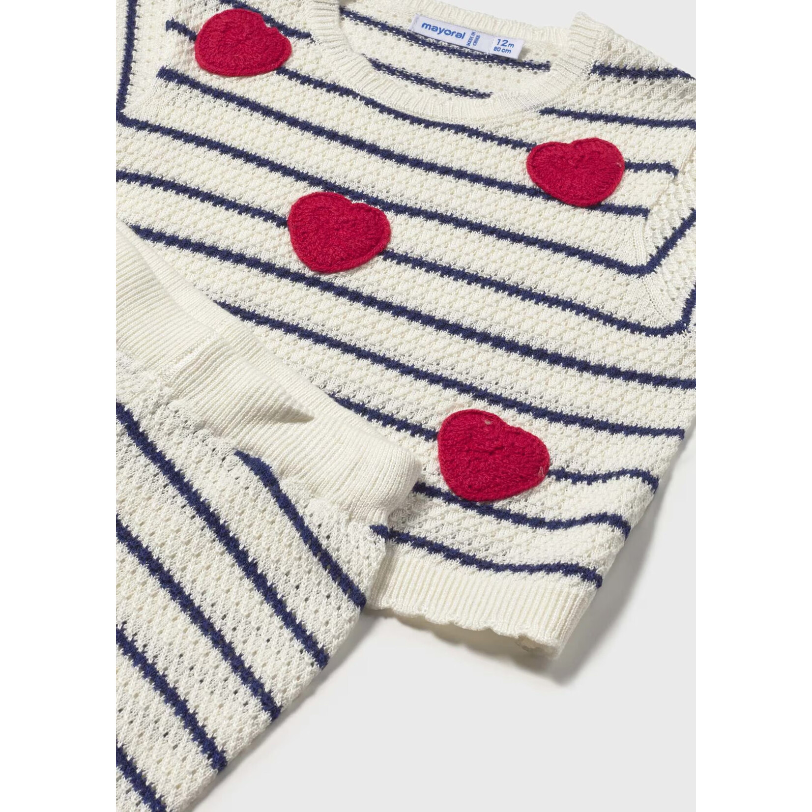 Mayoral Mayoral - Knit Heart Top + Pant Set (1516)