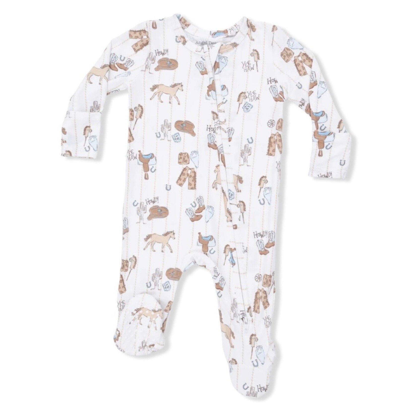 Angel Dear Angel Dear - Cowboy Nursery  2-Way  Zipper Footie