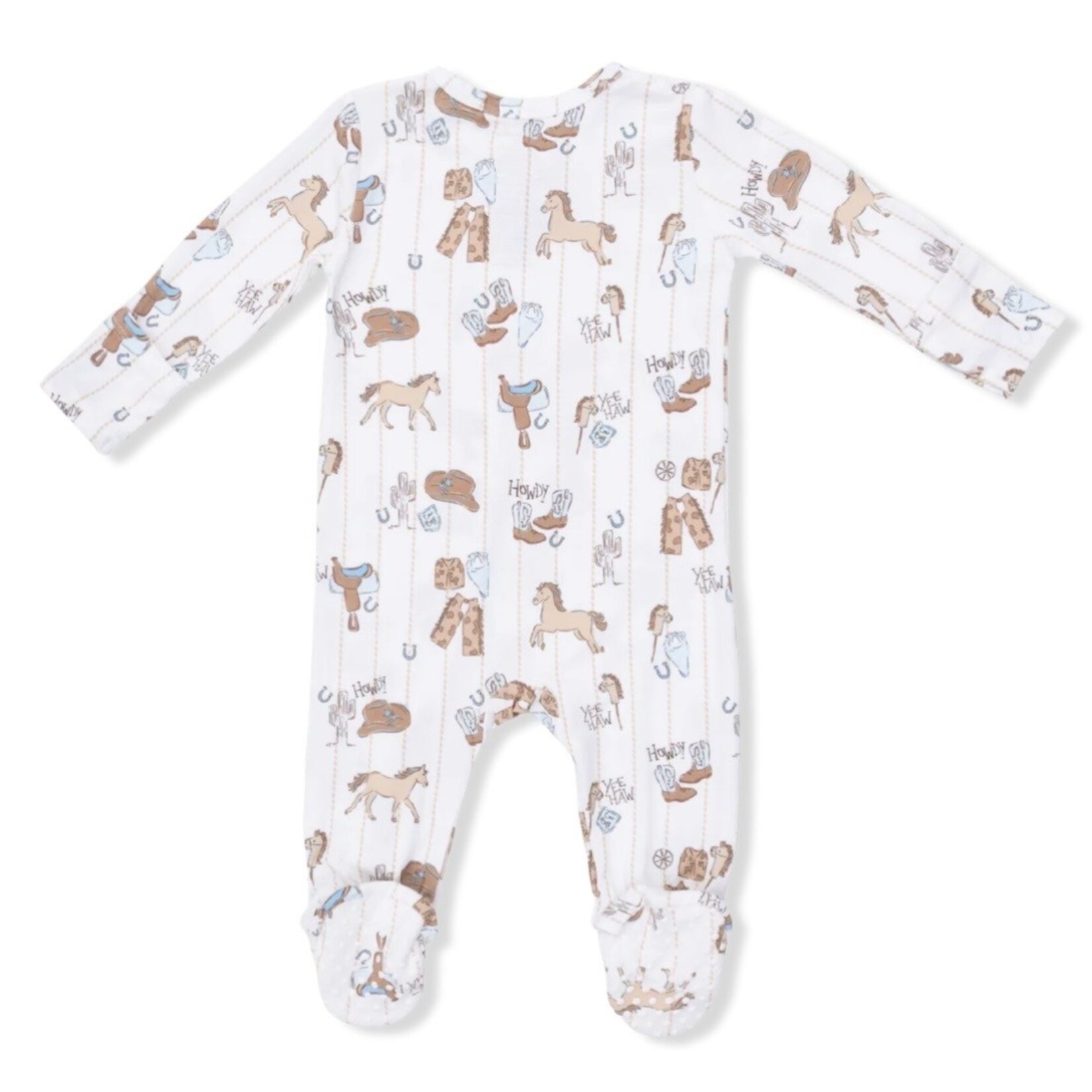 Angel Dear Angel Dear - Cowboy Nursery  2-Way  Zipper Footie