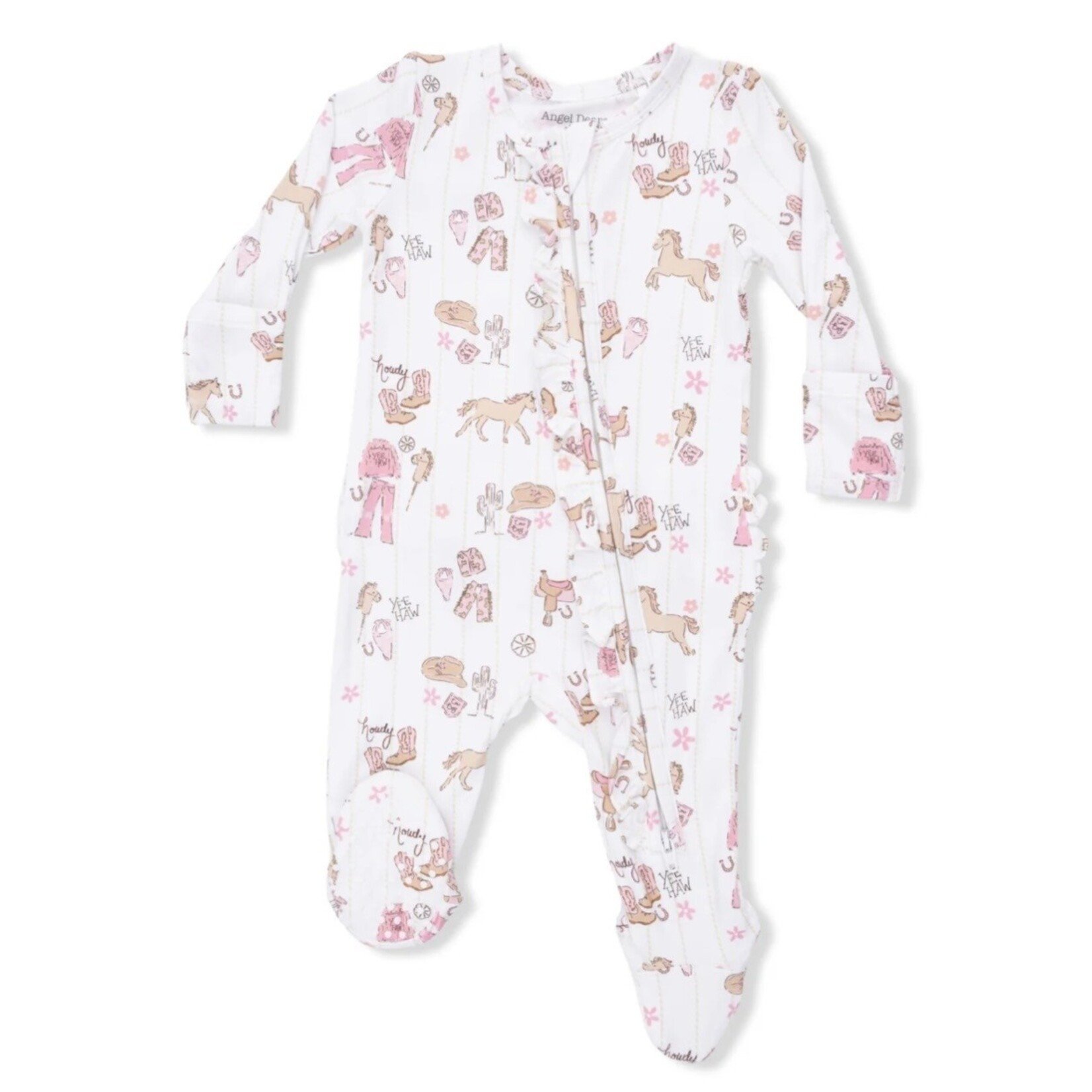 Angel Dear Angel Dear - Cowboy Nursery 2- Way Ruffle Zipper