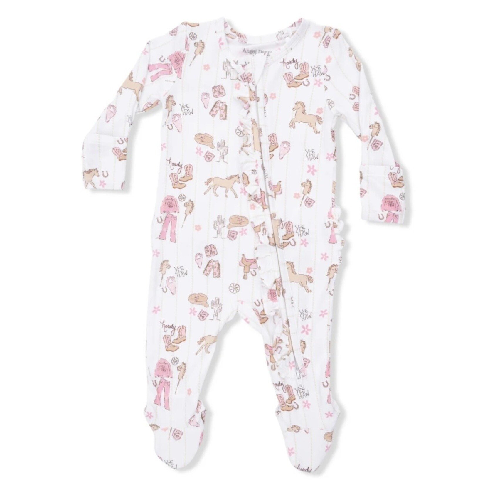 Angel Dear Angel Dear - Cowboy Nursery 2- Way Ruffle Zipper