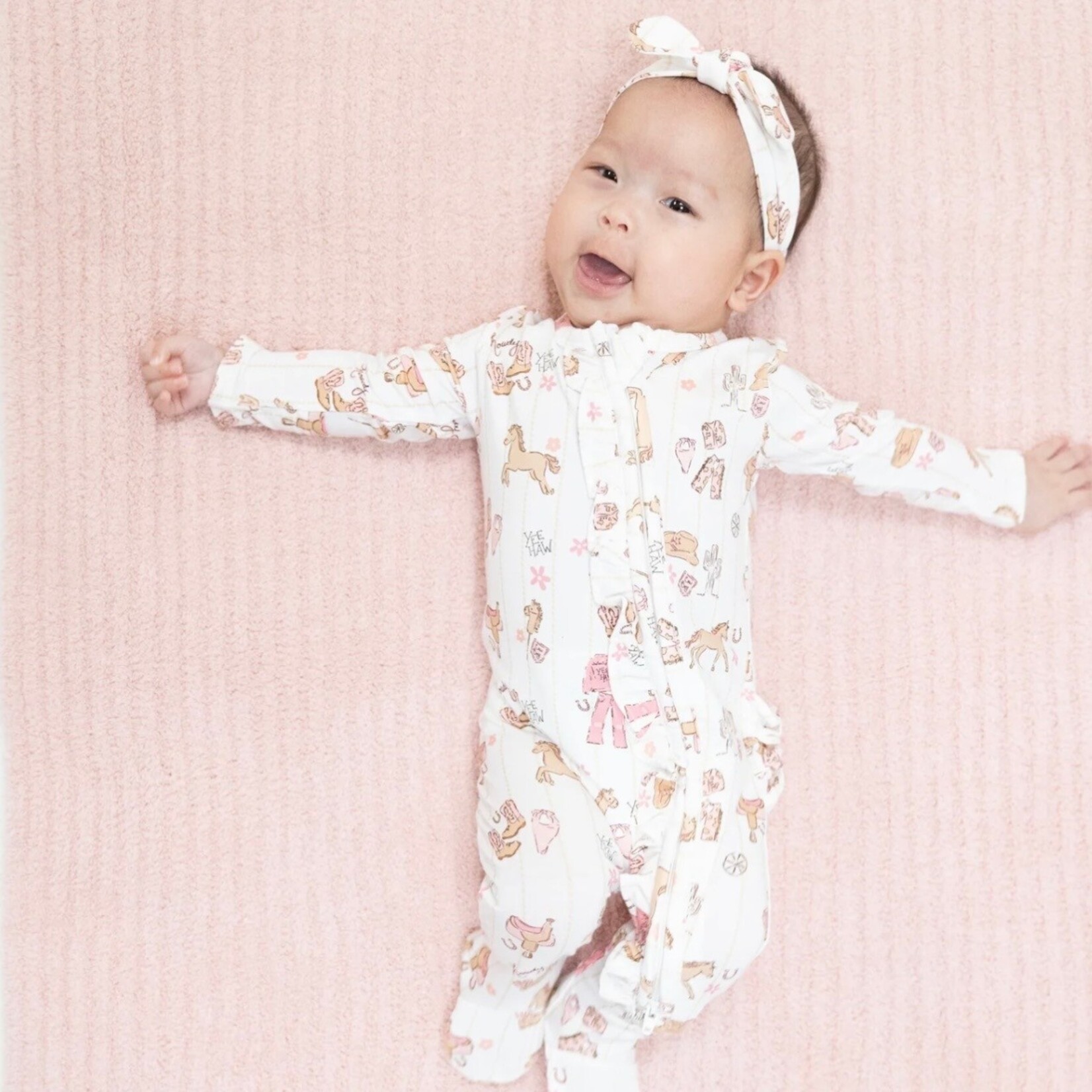 Angel Dear Angel Dear - Cowboy Nursery 2- Way Ruffle Zipper