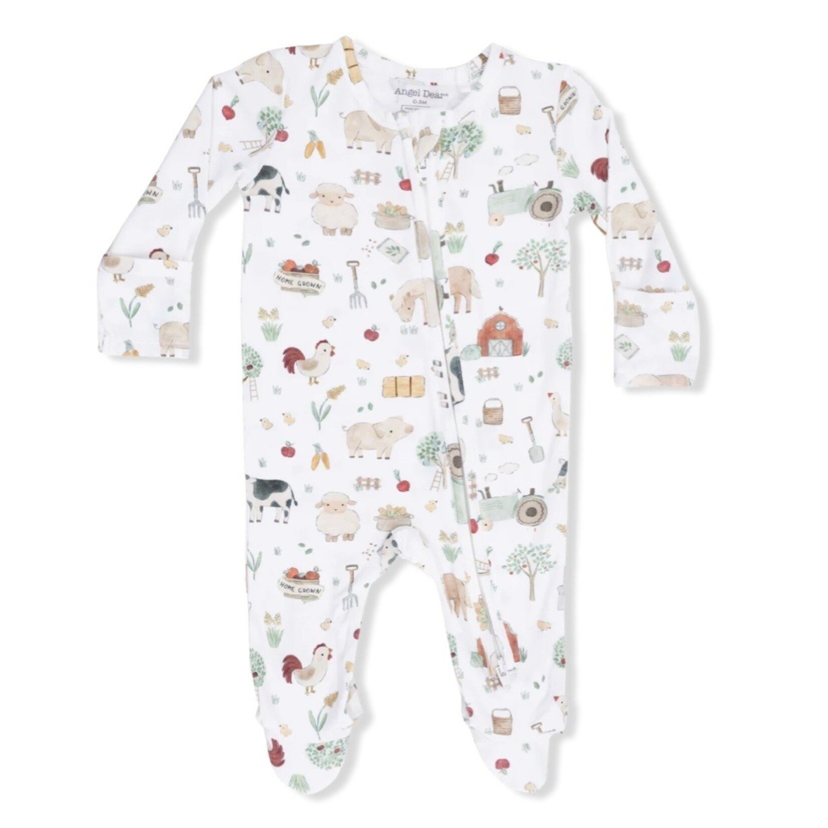 Angel Dear Angel Dear - Cute Farm Animals 2 -Way  Zipper Footie