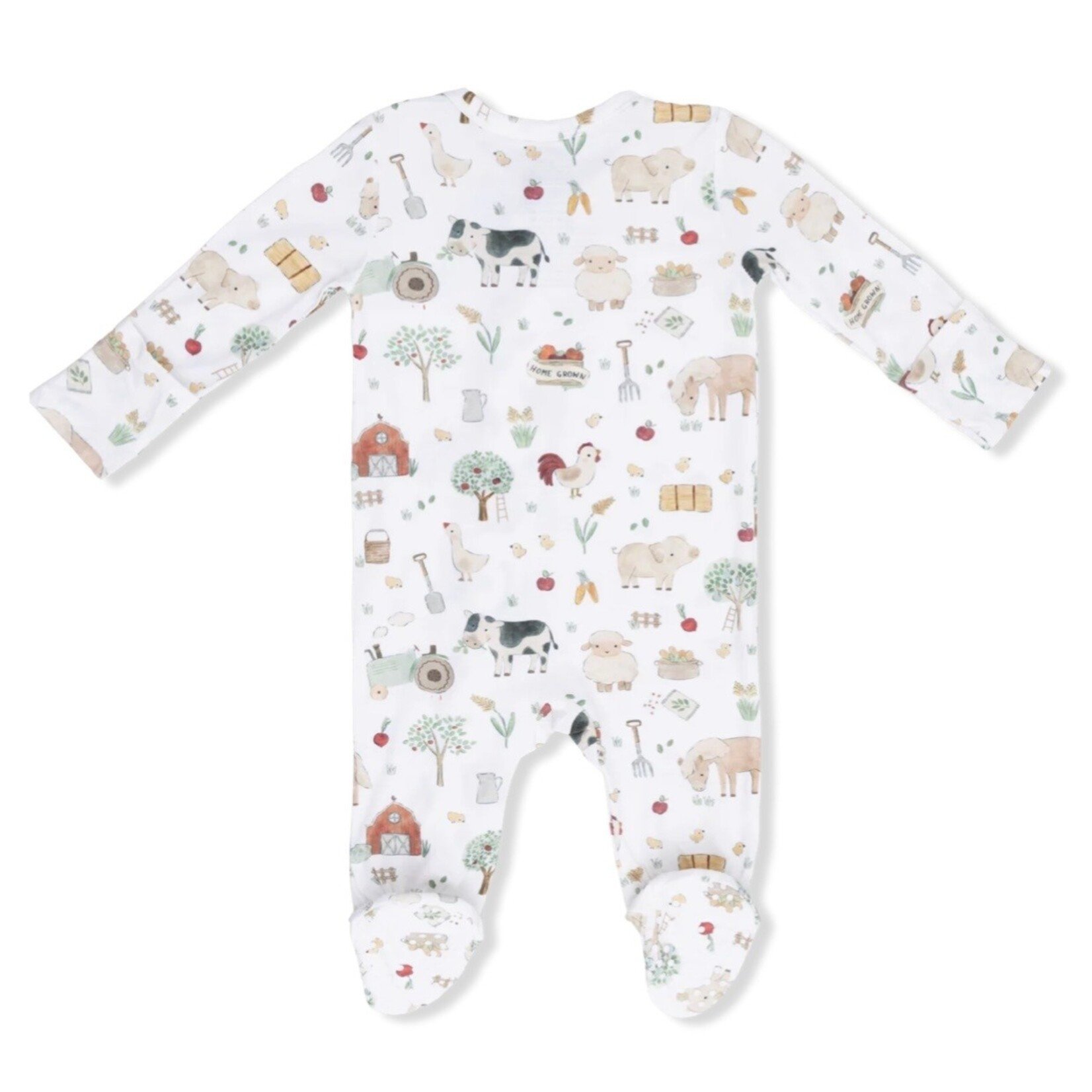 Angel Dear Angel Dear - Cute Farm Animals 2 -Way  Zipper Footie