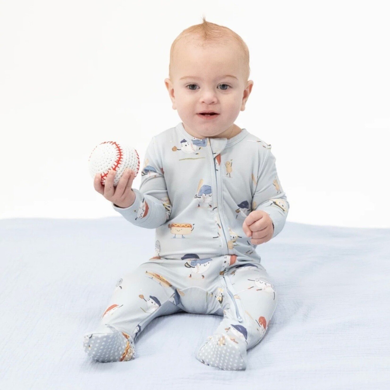 Angel Dear Angel Dear - Baseball Playing Baseball 2 -Way  Zipper Footie