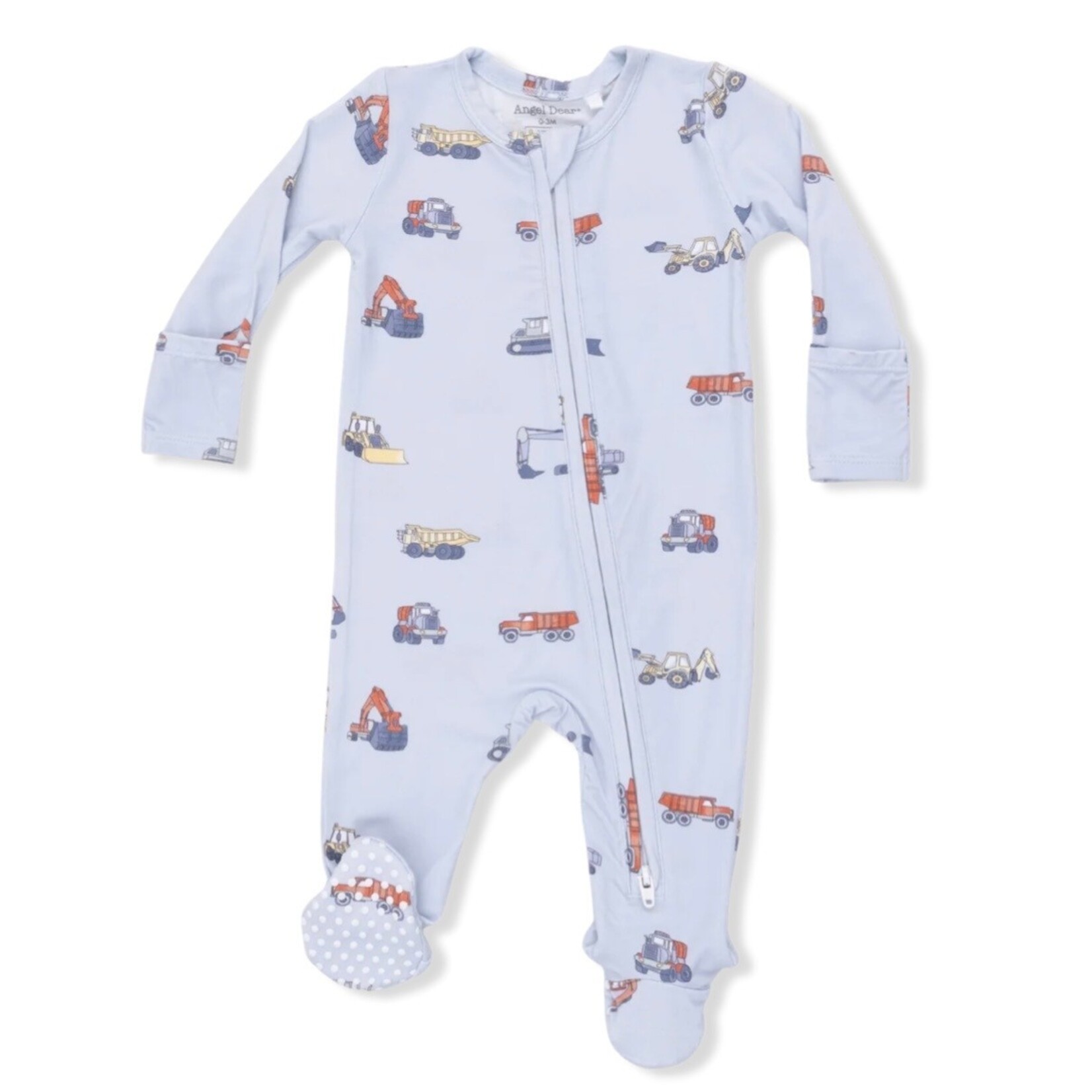 Angel Dear Angel Dear - Construction Vehicles 2 -Way  Zipper Footie