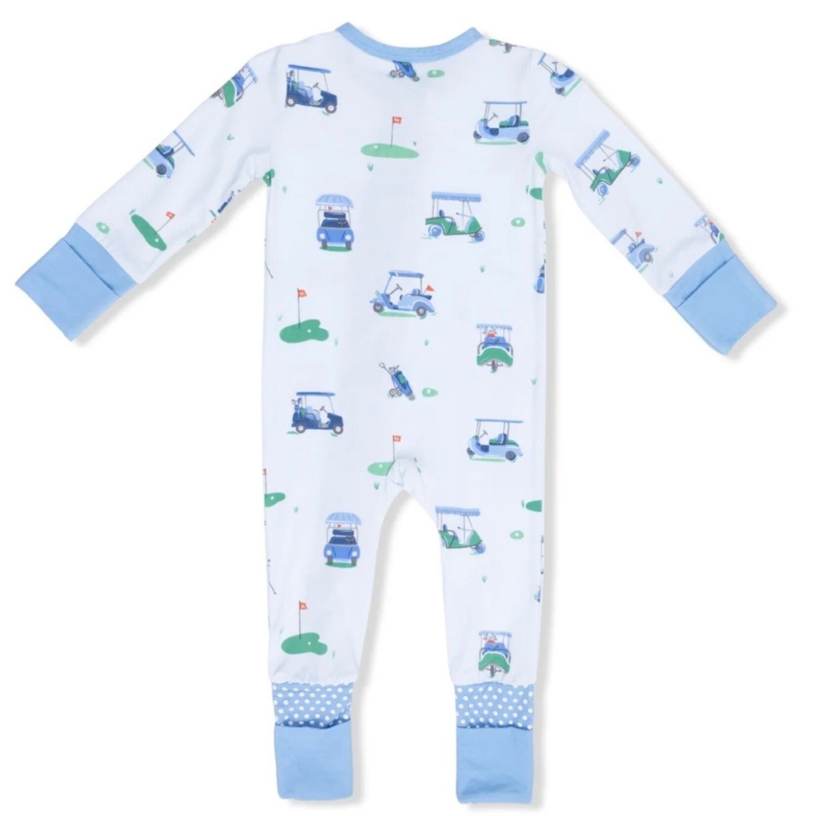 Angel Dear Angel Dear - Vintage Golf  Carts Convertible Zipper Romper