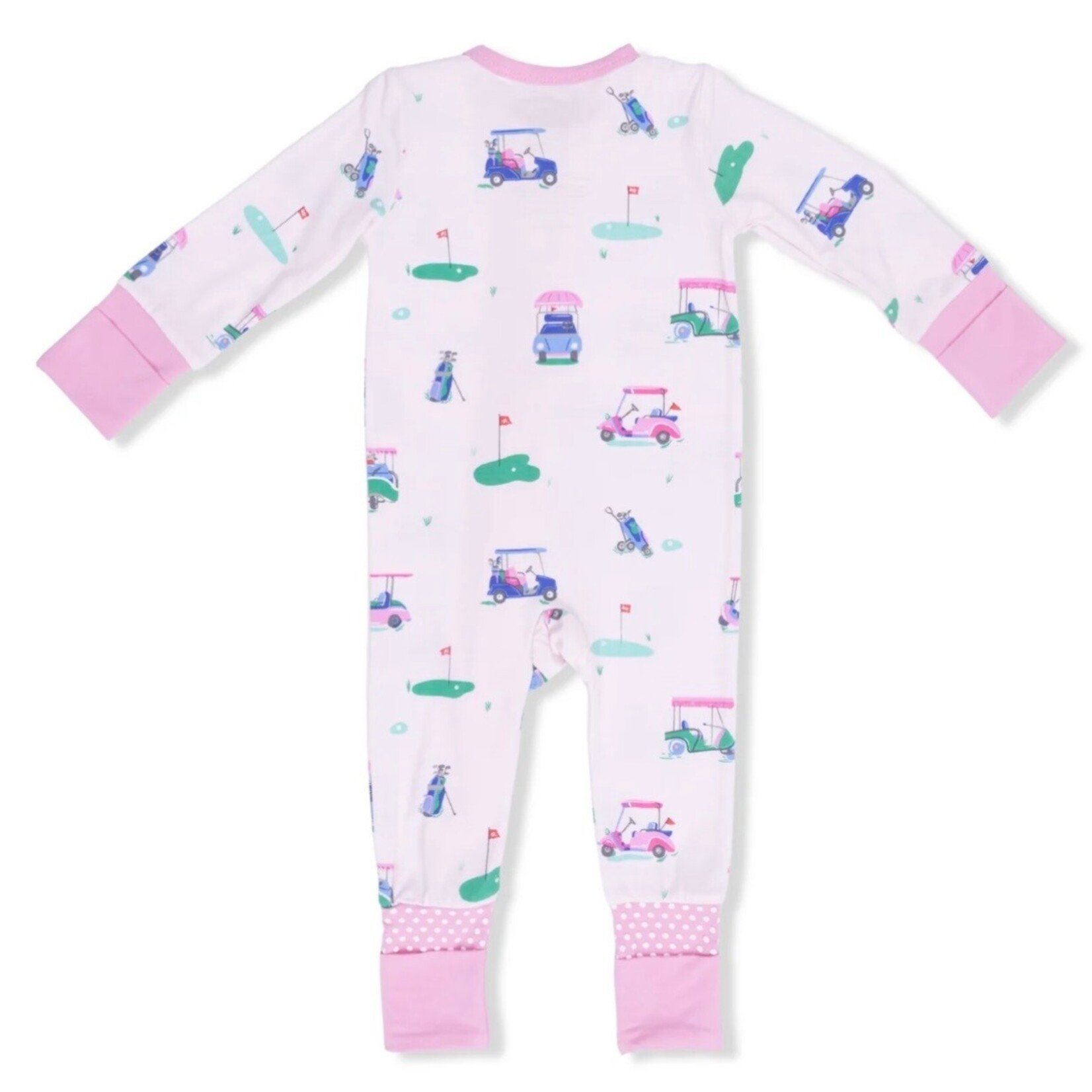 Angel Dear Angel Dear - Vintage Golf  Carts Convertible Zipper Romper