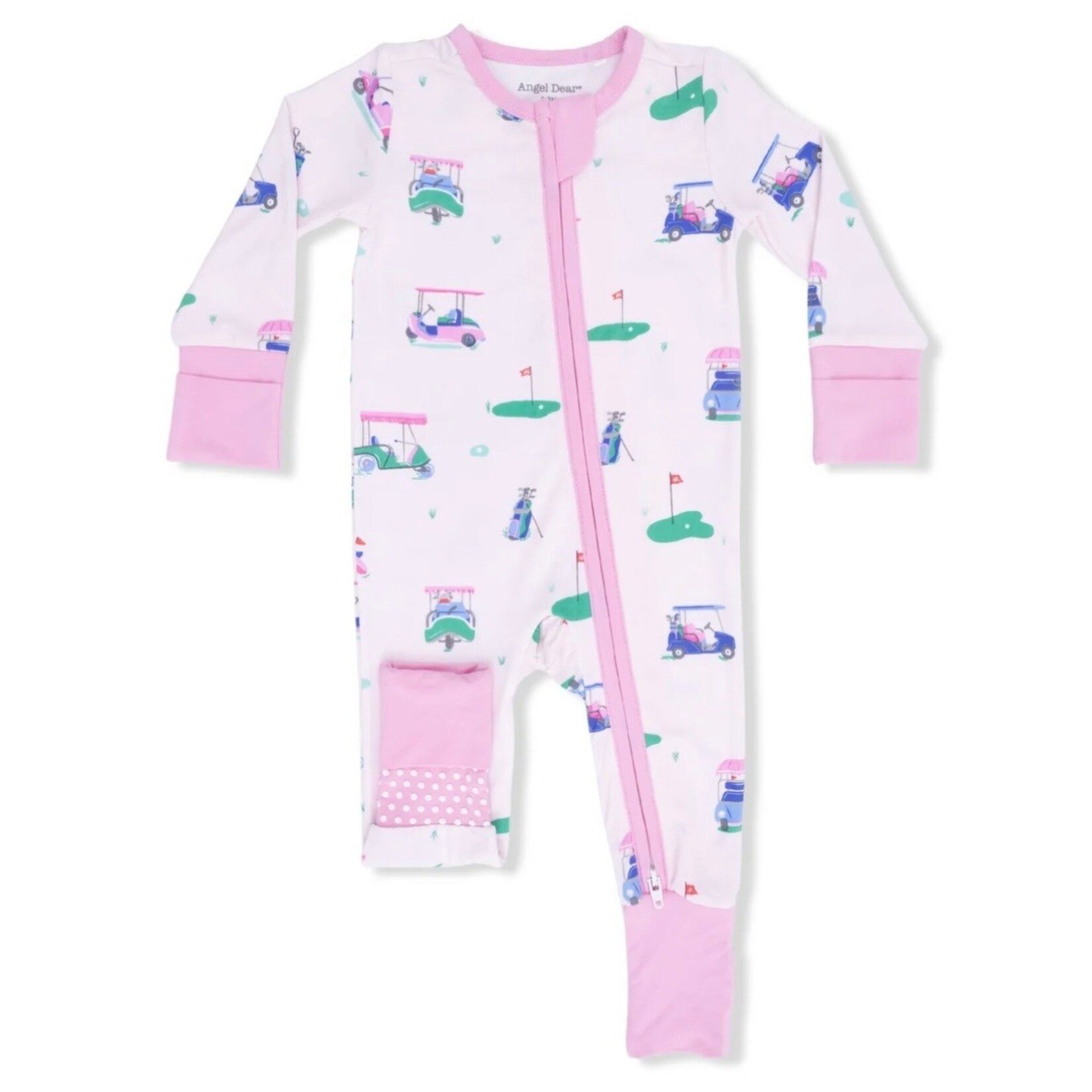 Angel Dear Angel Dear - Vintage Golf  Carts Convertible Zipper Romper