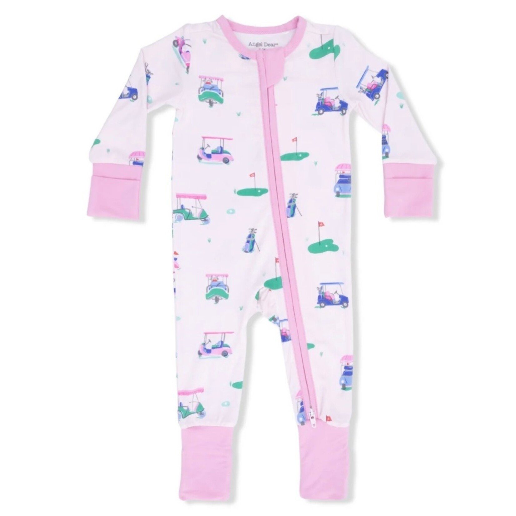 Angel Dear Angel Dear - Vintage Golf  Carts Convertible Zipper Romper