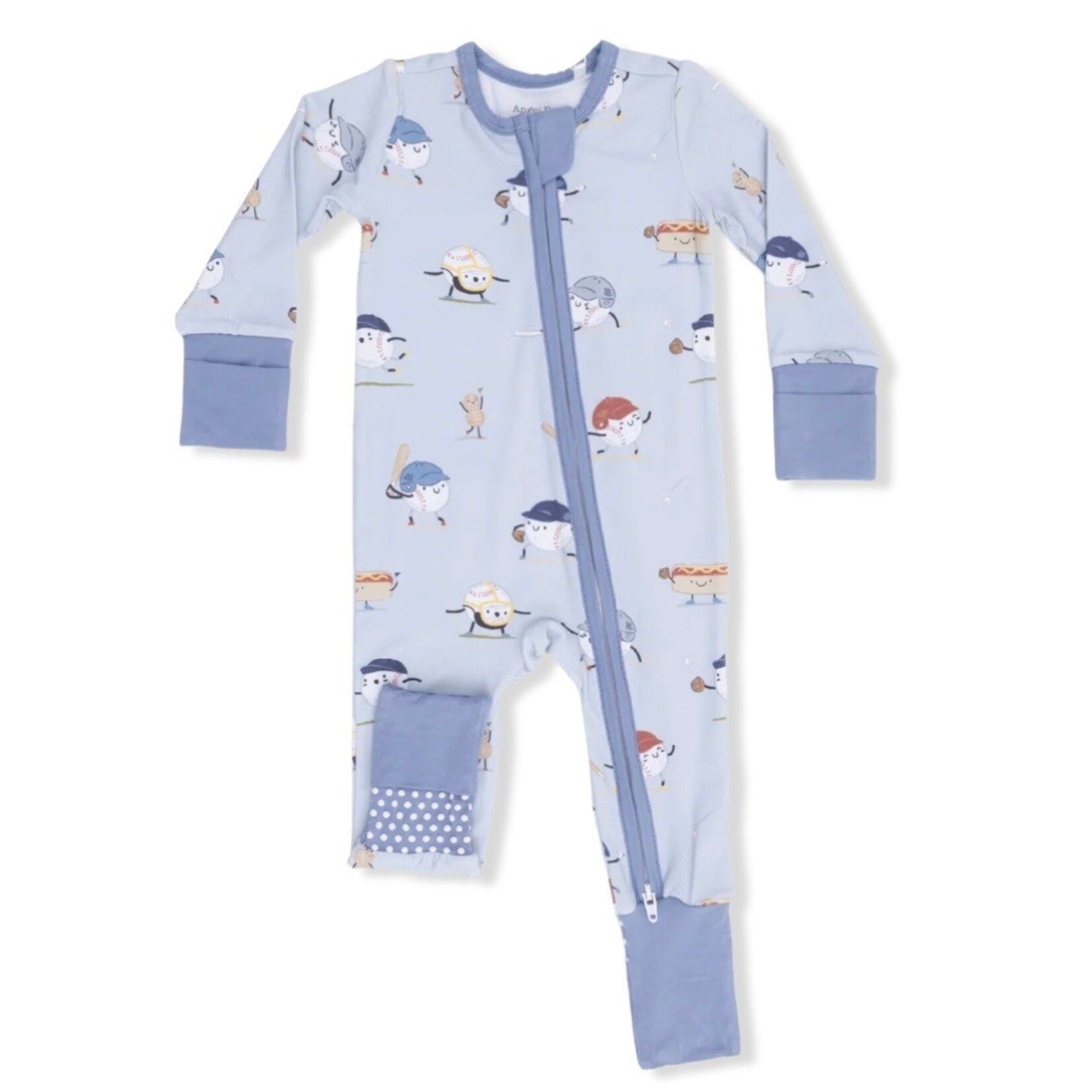 Angel Dear Angel Dear - Baseballs Playing Baseball Convertible Zipper Romper