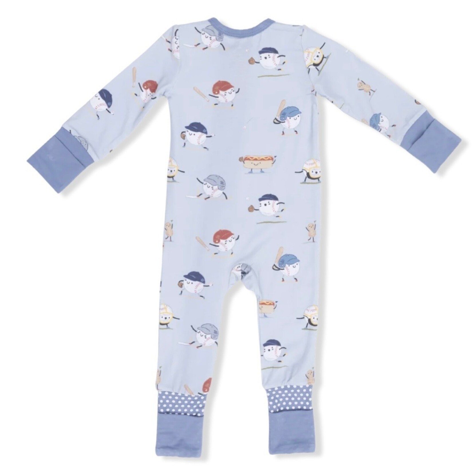 Angel Dear Angel Dear - Baseballs Playing Baseball Convertible Zipper Romper