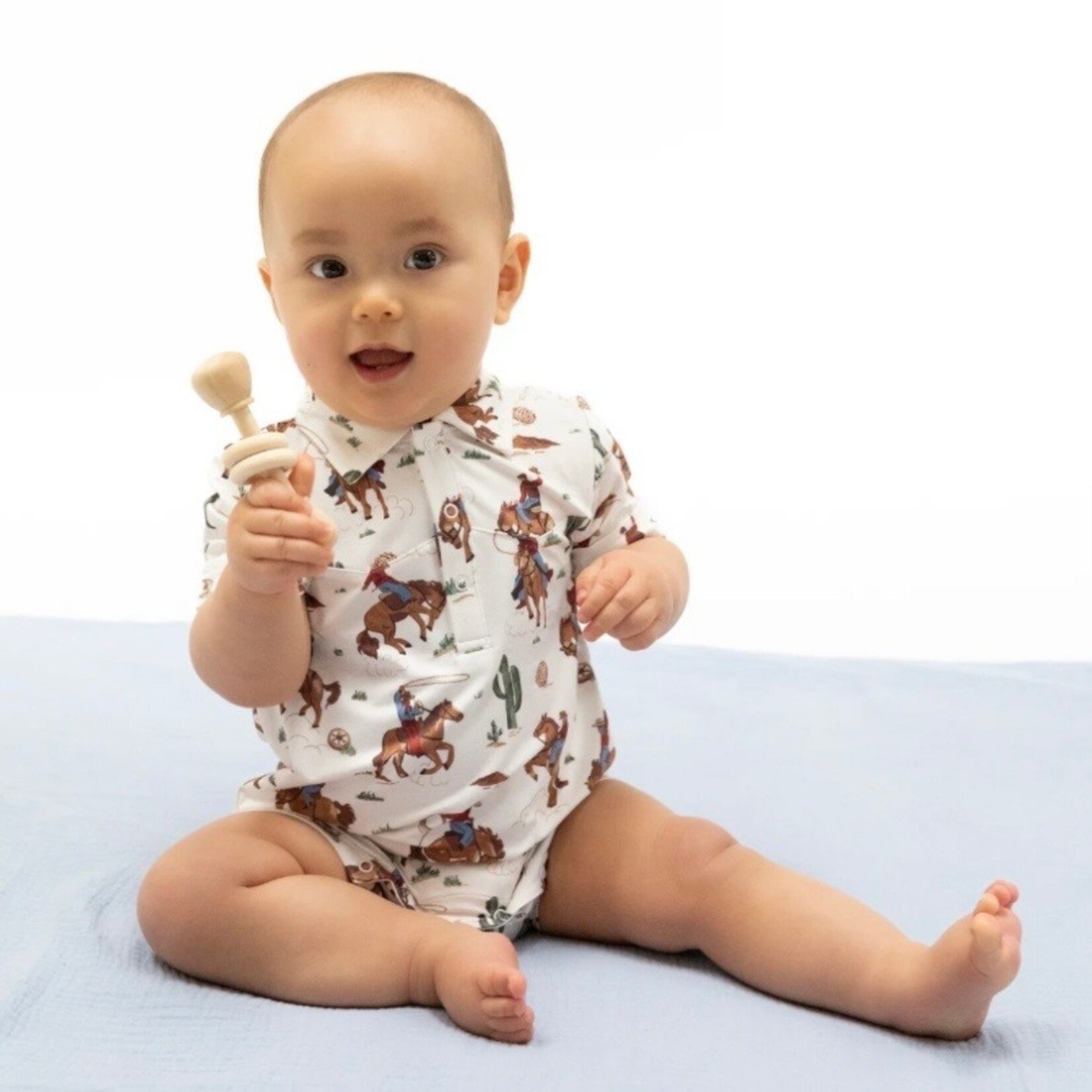 Angel Dear Angel Dear - Bukaroo Cowboy Shortie Romper