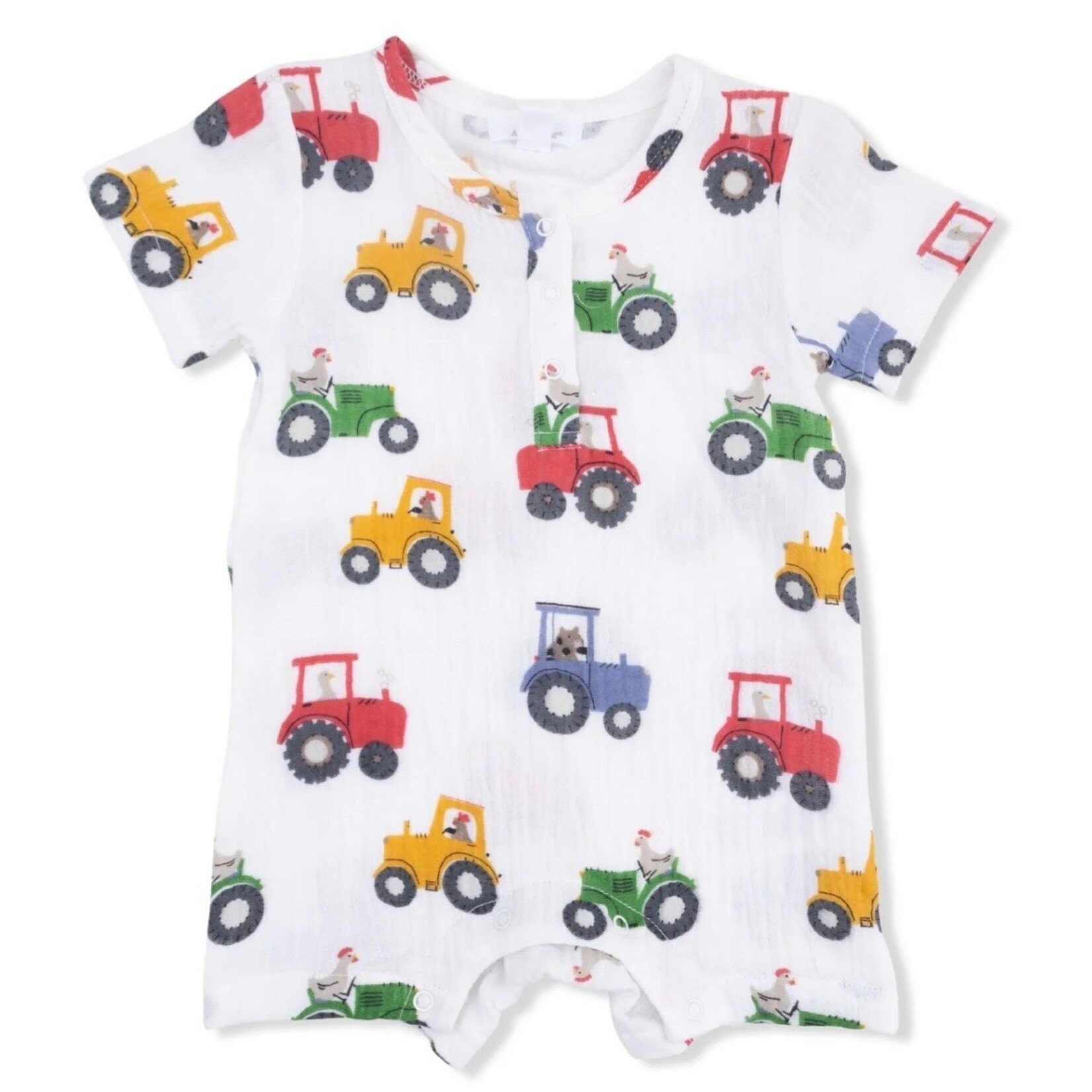 Angel Dear Angel Dear - Tractor Friends Henley Romper