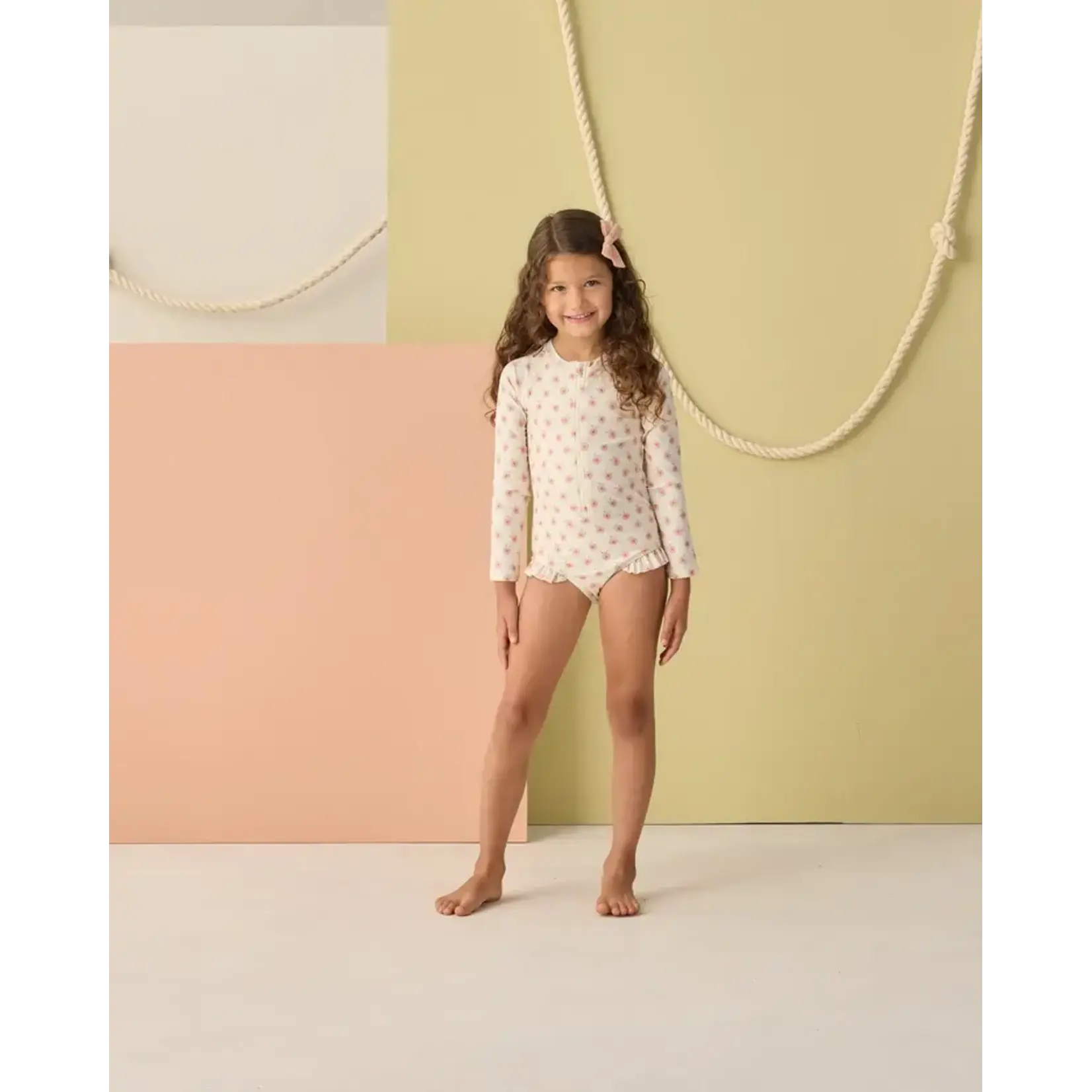 Rylee + Cru Rylee + Cru - One - Piece Rashguard Peaches Swimsuit