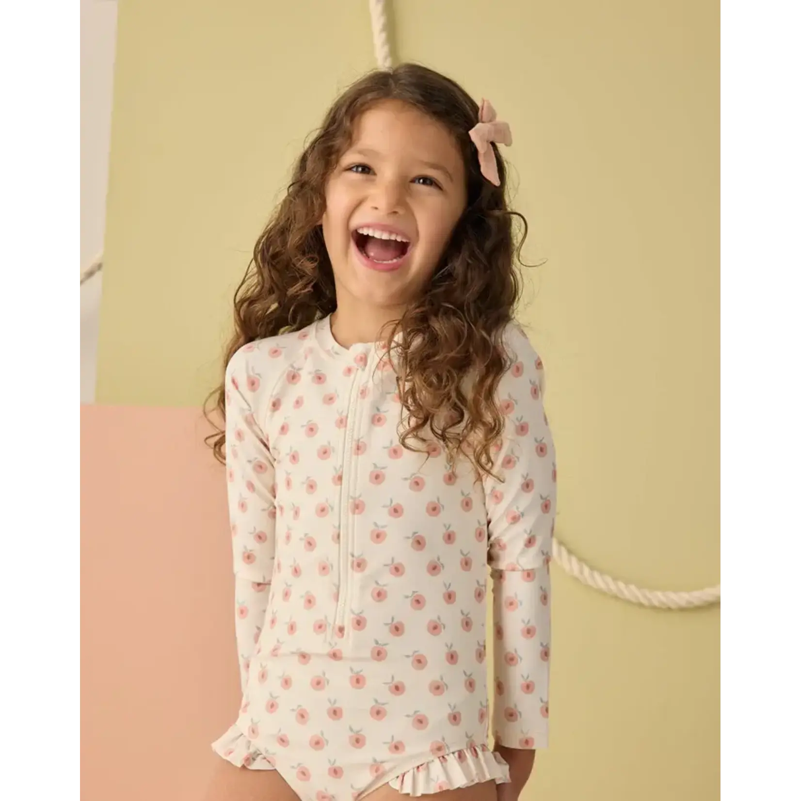 Rylee + Cru Rylee + Cru - One - Piece Rashguard Peaches Swimsuit