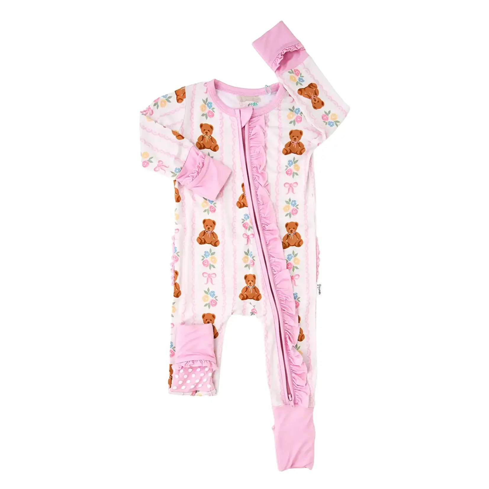 Gigi & Max Gigi & Max - Gillian Ruffle  Bear Zip Bamboo Sleeper