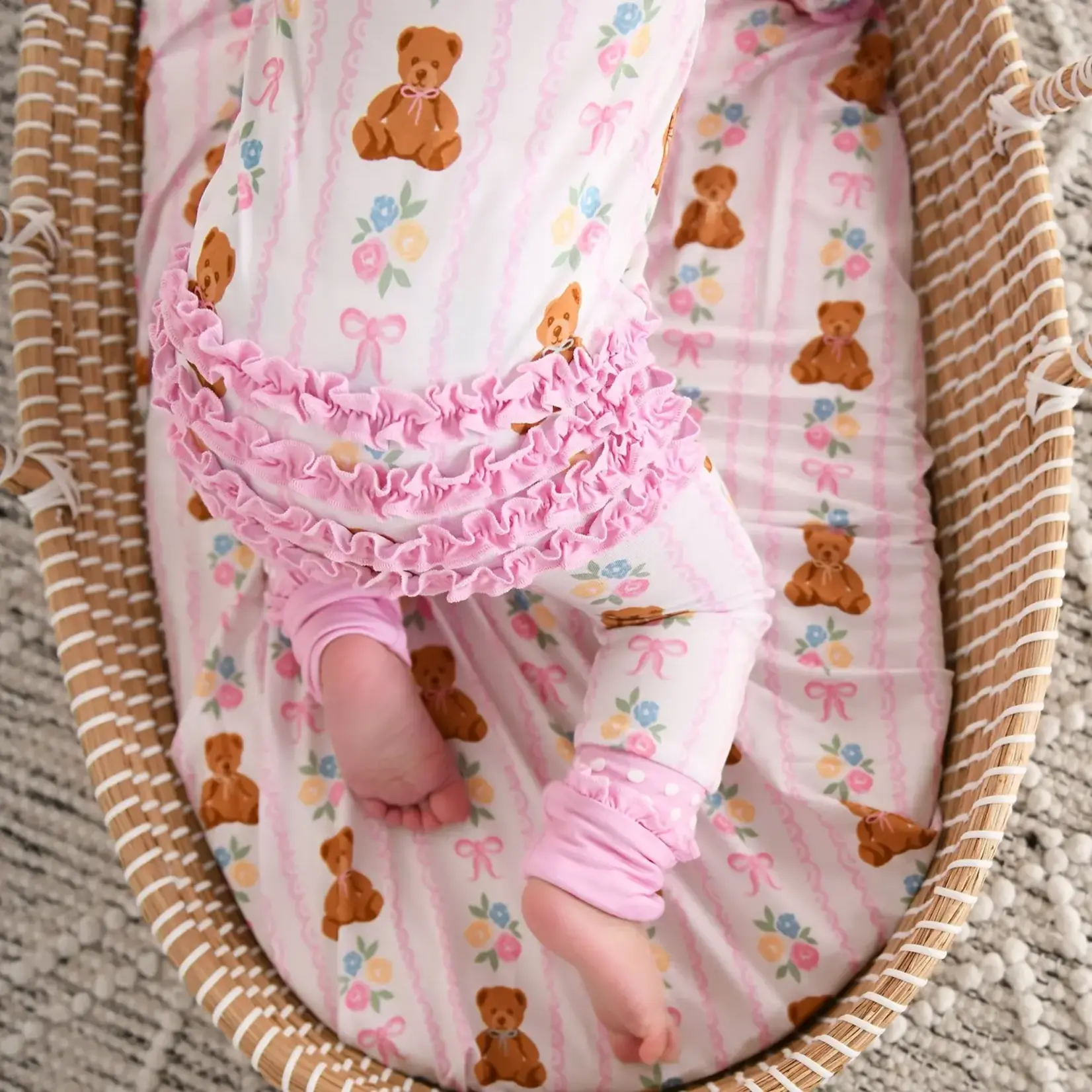 Gigi & Max Gigi & Max - Gillian Ruffle  Bear Zip Bamboo Sleeper