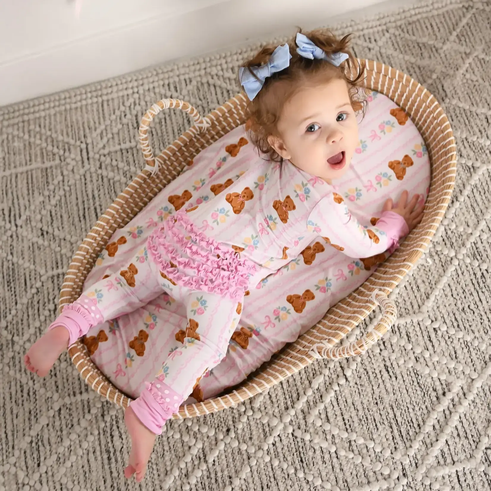 Gigi & Max Gigi & Max - Gillian Ruffle  Bear Zip Bamboo Sleeper