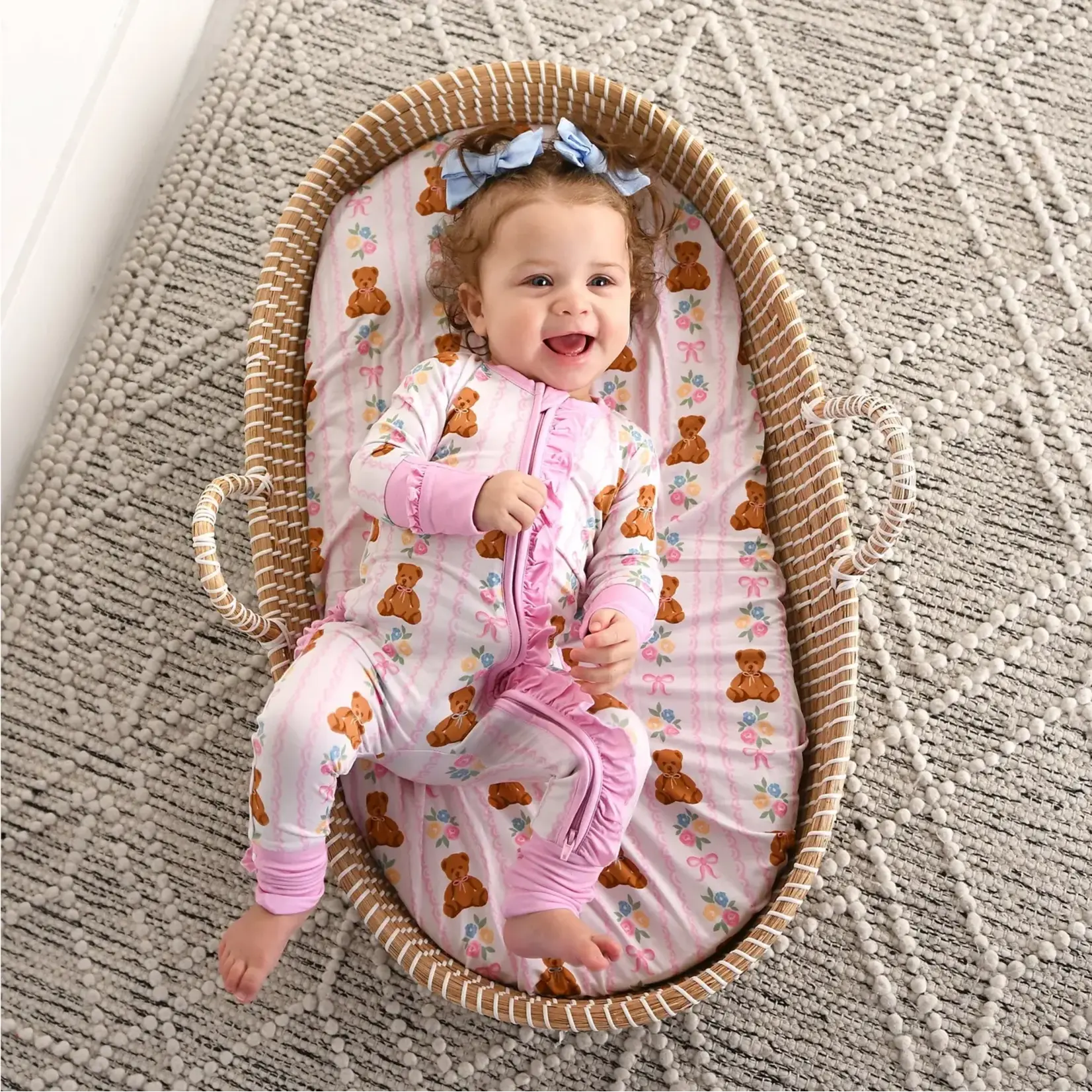 Gigi & Max Gigi & Max - Gillian Ruffle  Bear Zip Bamboo Sleeper