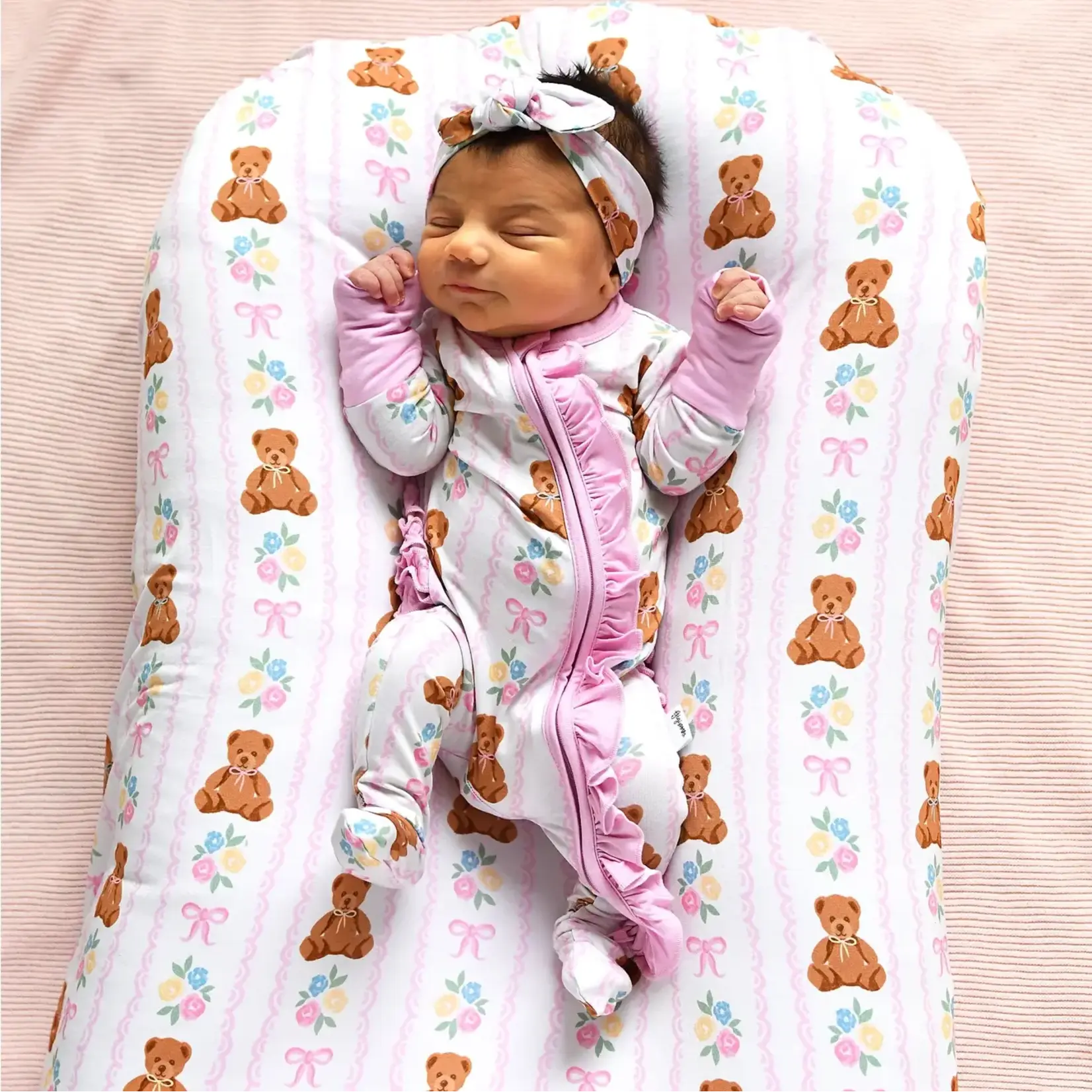 Gigi & Max Gigi & Max - Gillian Ruffle  Bear Zip Bamboo Sleeper