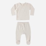 Quincy Mae Quincy Mae - Wrap Top + Footed Pant Set