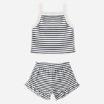 Quincy Mae Quincy Mae - Evie Tank + Shortie Set | Ocean Stripe
