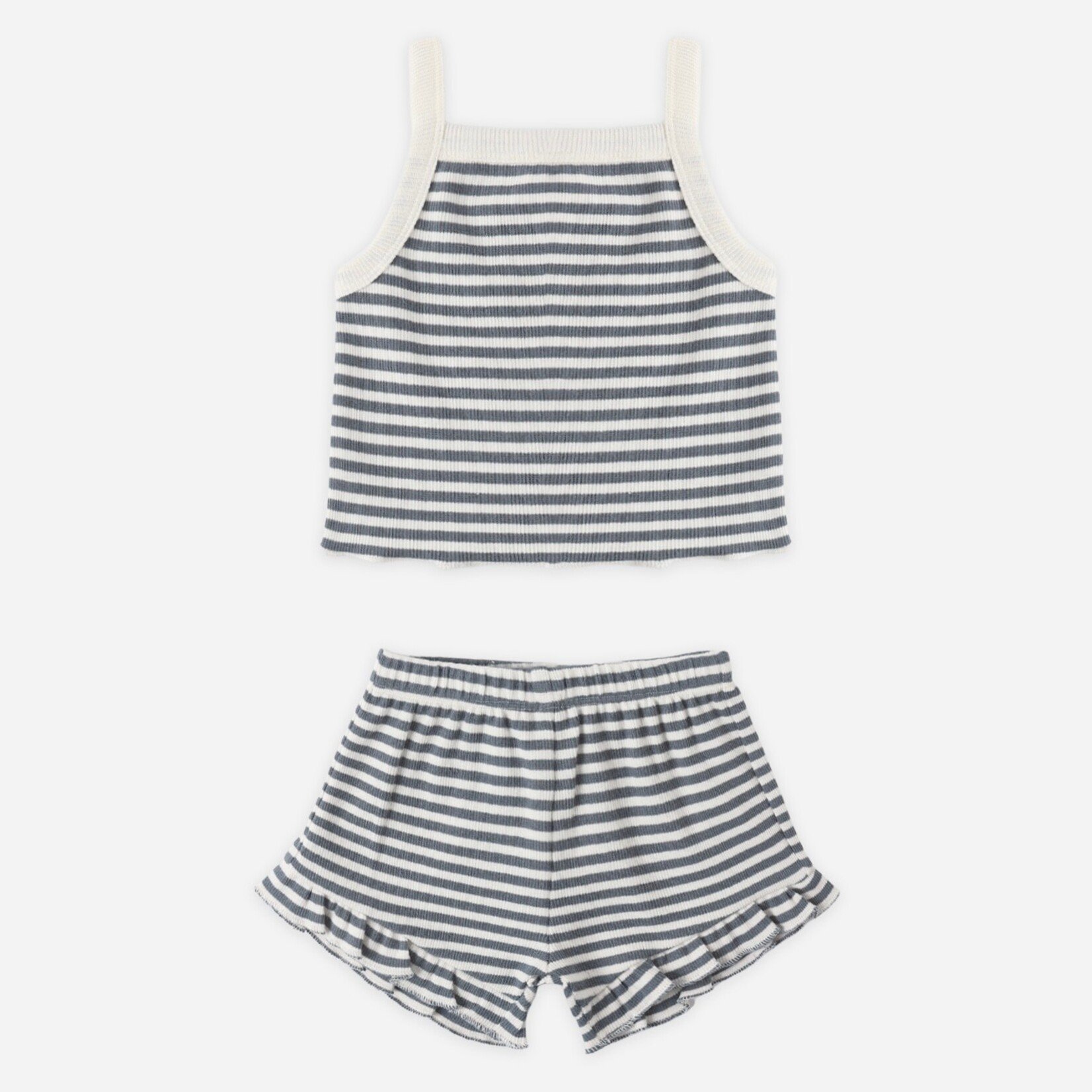 Quincy Mae Quincy Mae - Evie Tank + Shortie Set | Ocean Stripe