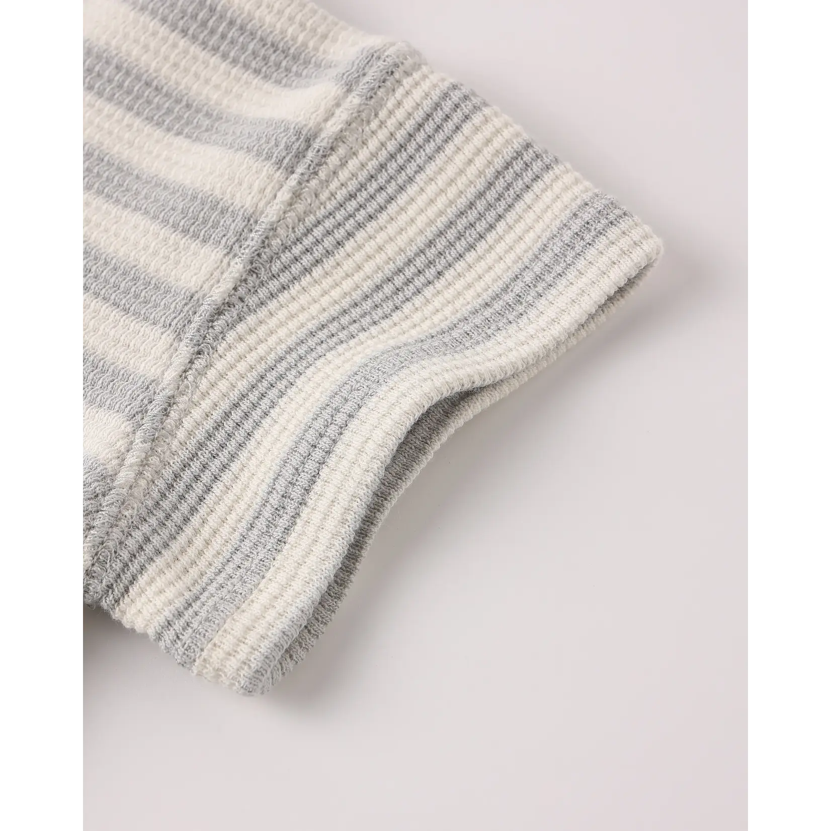 Quincy Mae Quincy Mae - Waffle Tee + Short Set | Sky Stripe