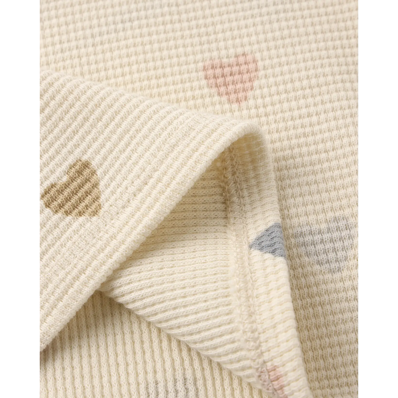 Quincy Mae Quincy Mae - Waffle Tee + Short Set | Confetti Hearts