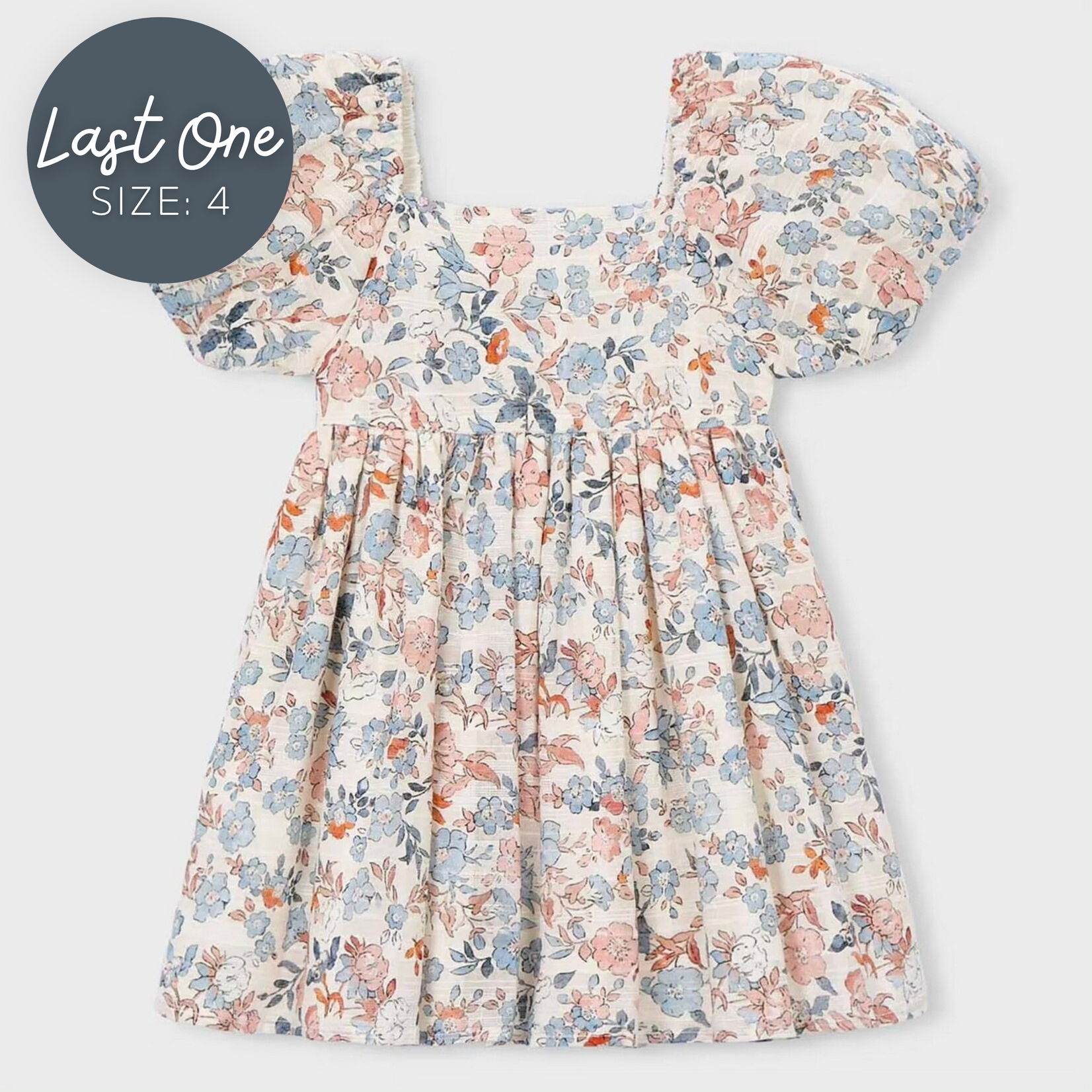 Mayoral Mayoral - Puff Sleeve Floral Dress (3928)