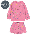 Silver Jeans Silver Jeans - Confetti Sweatshirt & Short Set