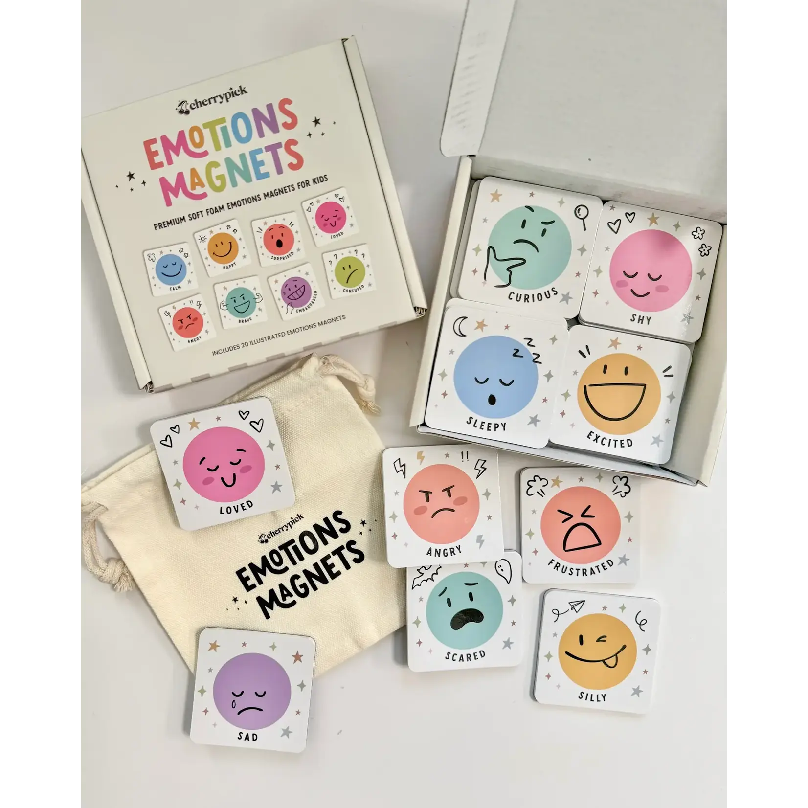 Cherrypick Cherrypick - Emotions Magnets - Soft Foam Magnets (20pc set) [PRE-ORDER]