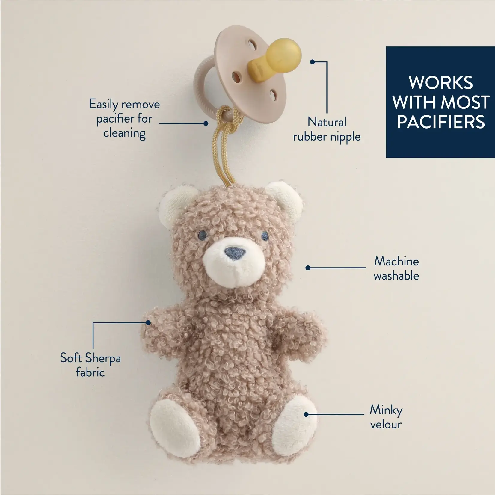 Itzy Ritzy Itzy Ritzy - Ritzy Pal Rubber Pacifier & Plush